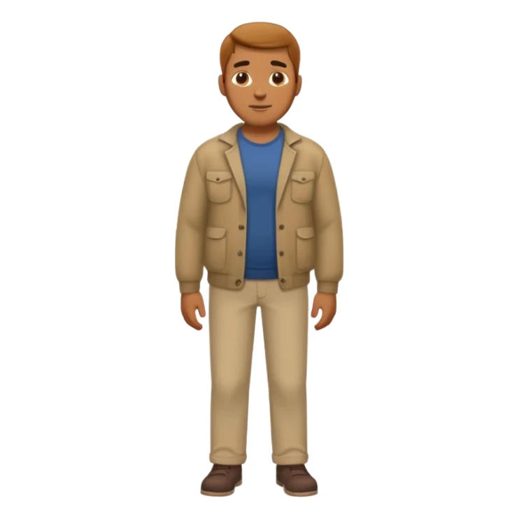 tall, stocky man wearing casual clothing sticker