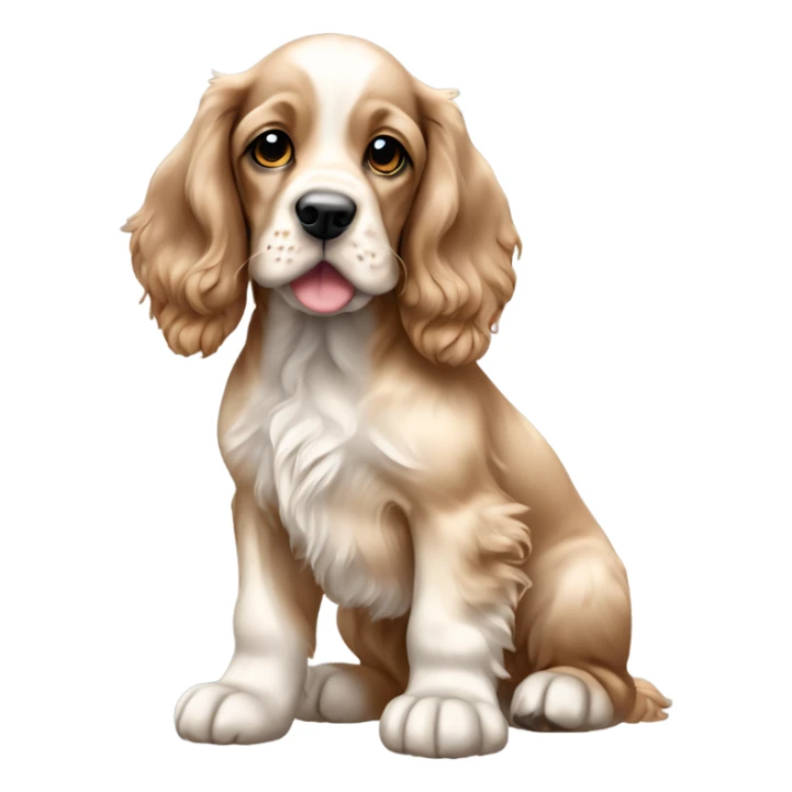 English Cocker Spaniel puppy full body lightcolor sticker