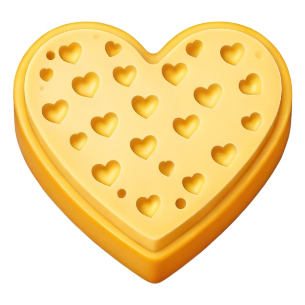 Heart made out of cheese no face sticker