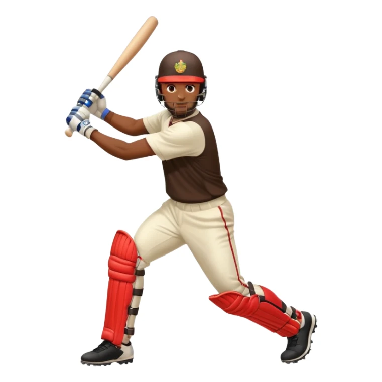 Right handed Batsmen playing a front foot shot sticker