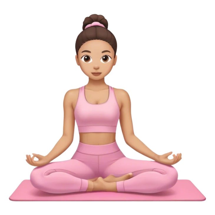 lightskin girl wearing light pink doing pilates sticker