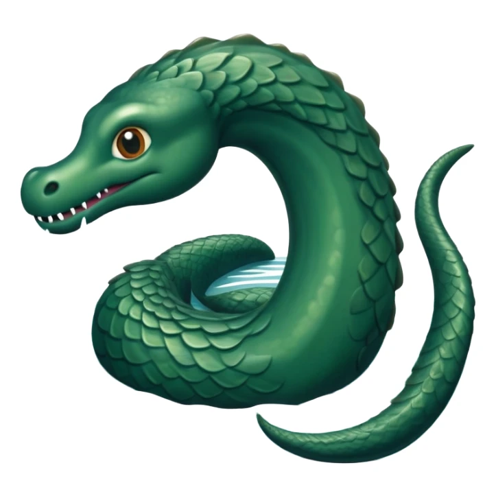 Loch Ness monster in water sticker
