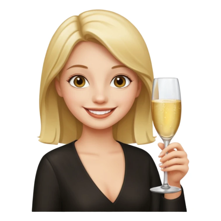 girl with Champagne glass sticker