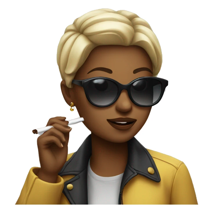 Sunglasses girl smoking sticker
