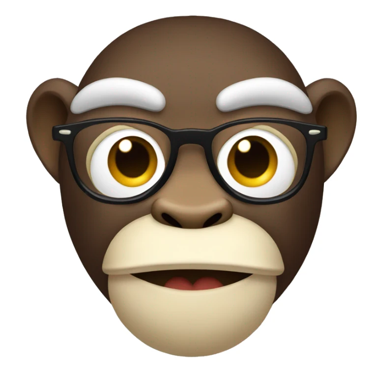 Monkey wearing glasses, fake nose, and fake mustache  sticker