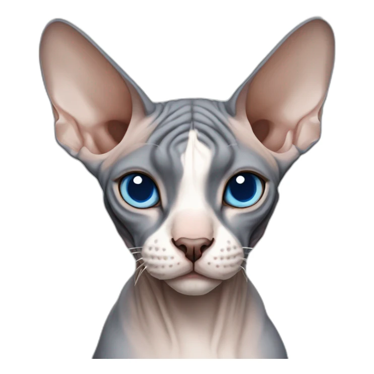 canadian sphynx with blue eyes sticker