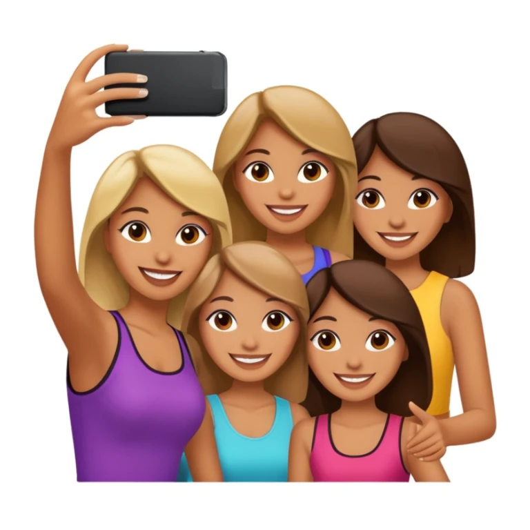 girls taking selfie in club sticker
