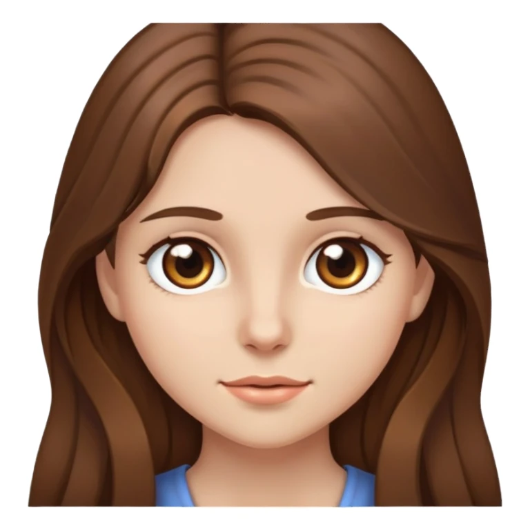 Brown haired girl brown eyes long hair 🥹 sticker