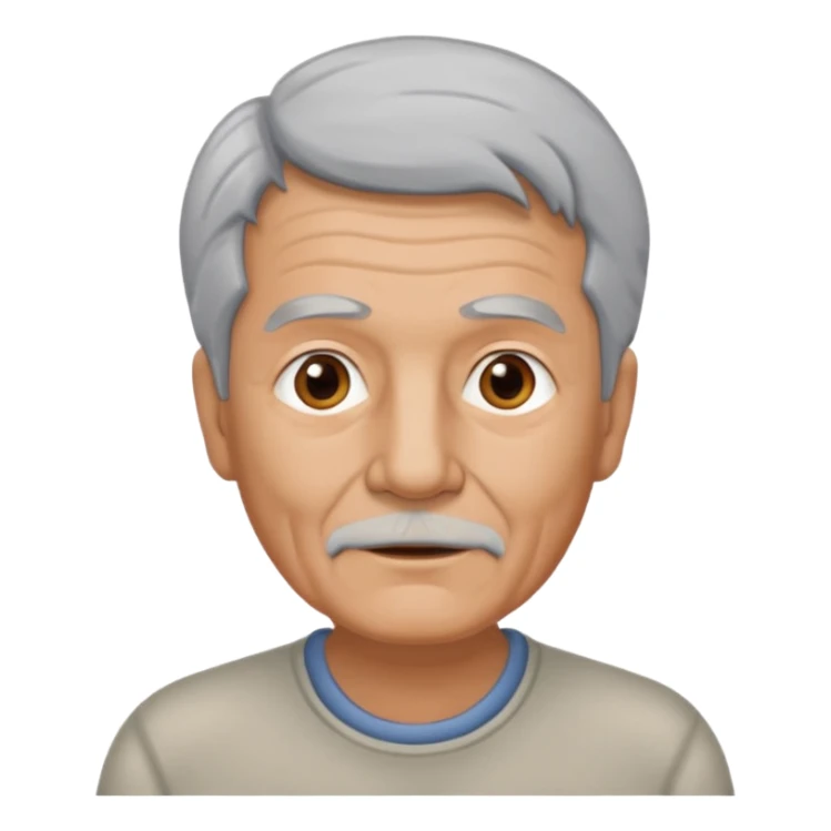 una imagen de un abuelo de 63 años sin bata medica sticker