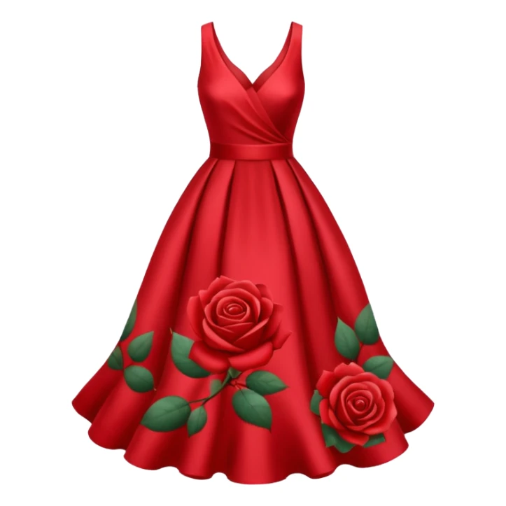 red rose dress no body sticker