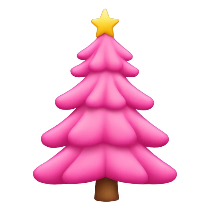 pink christmas tree  sticker