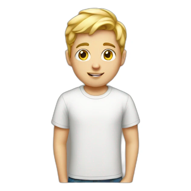 white boy wearing a t shirt sticker