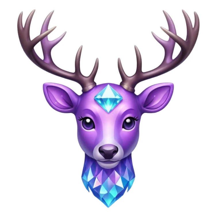 glitter purple and cian pokemon crystal deer sticker