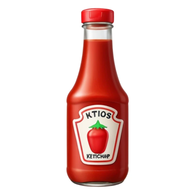 Glass Bottle of ketchup sticker