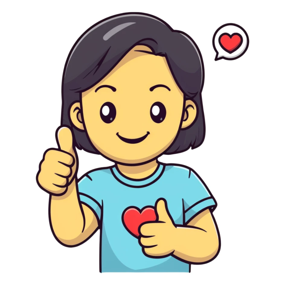 Super love girl sticker