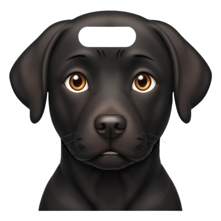 Black adult Labrador sticker