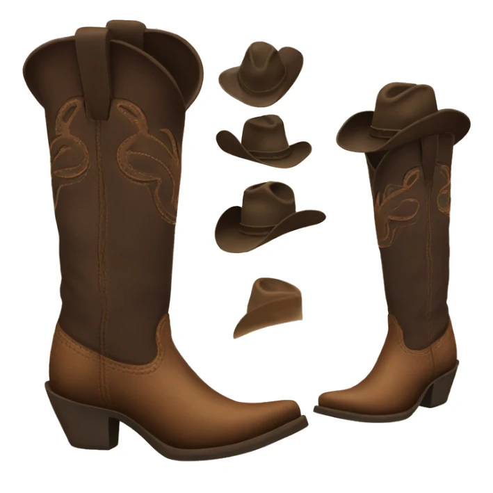 Cowgirl boot talk and dark brown sticker