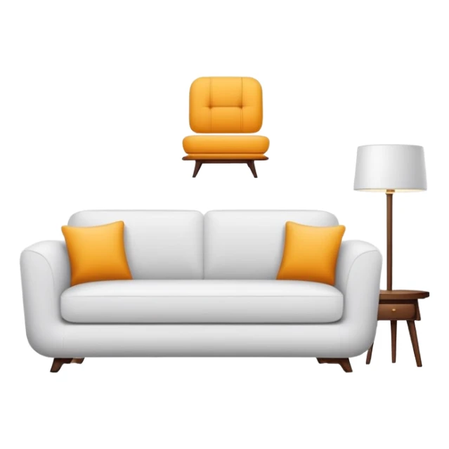 furniture store logo with sofa and chair sticker
