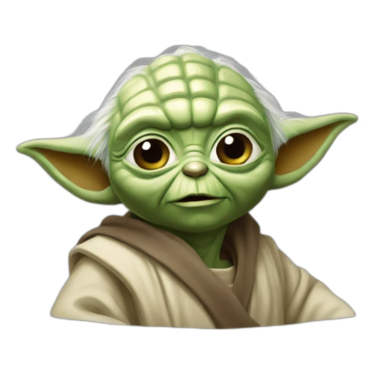Yoda feliz con el brazo izquierdo sticker