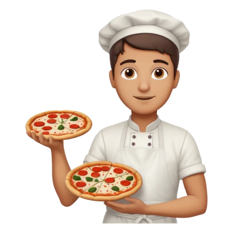 italiänischer bäcker mit pizza @emoji sticker