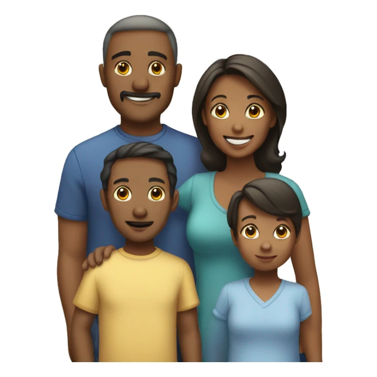 Family of 2 adults, 1 toddler and 1 helper sticker