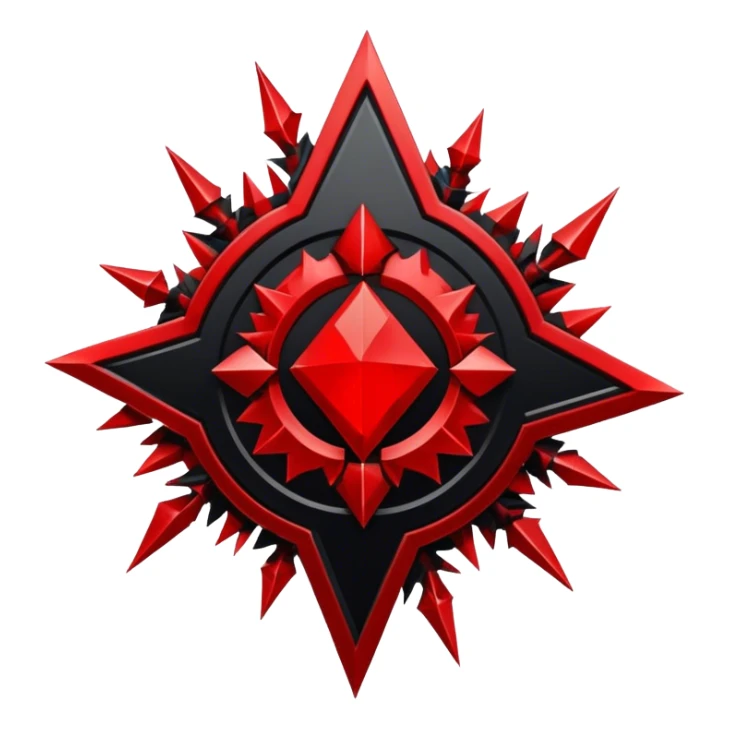 red and black chaos shards legion emblem sticker
