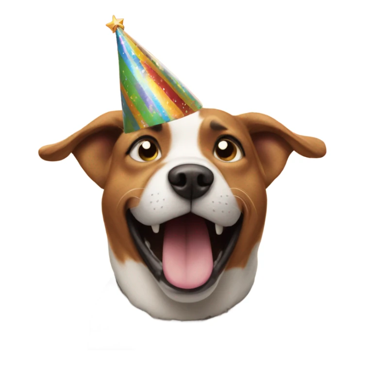 Dog singing happy birthday  sticker