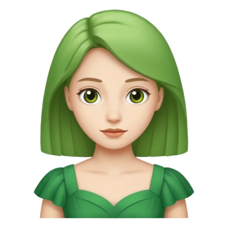 green dress character. sticker