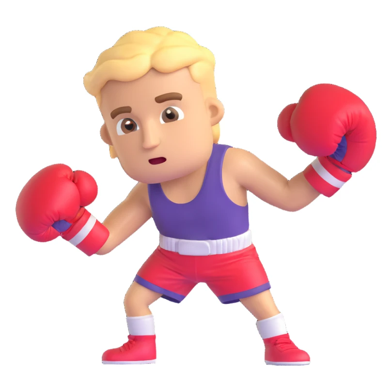 jake paul emoji, boxing gloves, determined face sticker