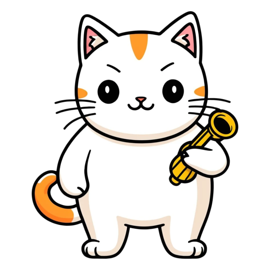 De un gato gracioso con Gaga’s y in mate sticker