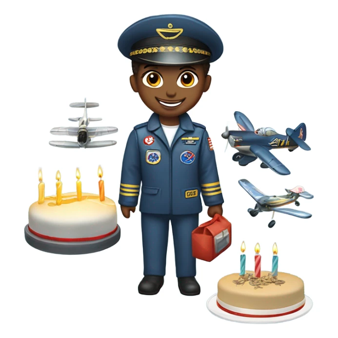 Rola do c as a fighter pilot celebrating his birthday sticker