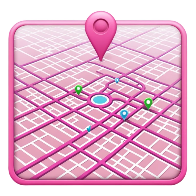 mix pink of a big gps map of the lines sticker