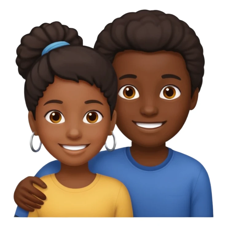 A black girl in the middle of 2 white boys sticker