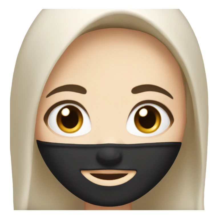 white girl with black eyebrows and eyelashes wearing a black headscarf  sticker