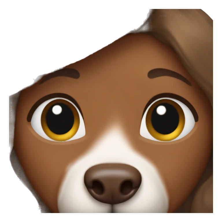 Brown haired woman with trimerle long haired dachshund sticker