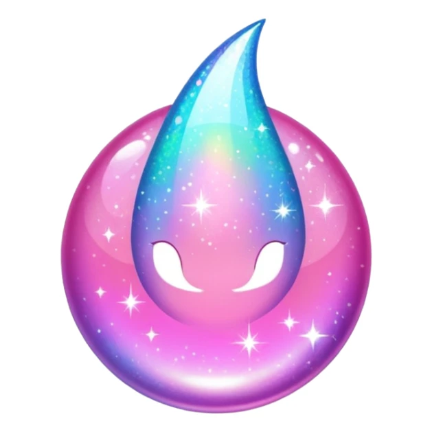 The glittering flashes of sparkles of pink color sticker