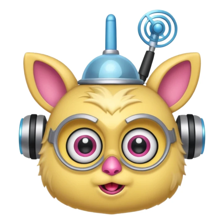 Furby connect with clear antena top on head sticker