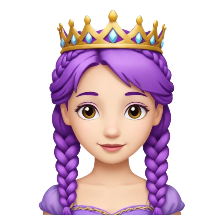 princesse with brided purple hair sticker