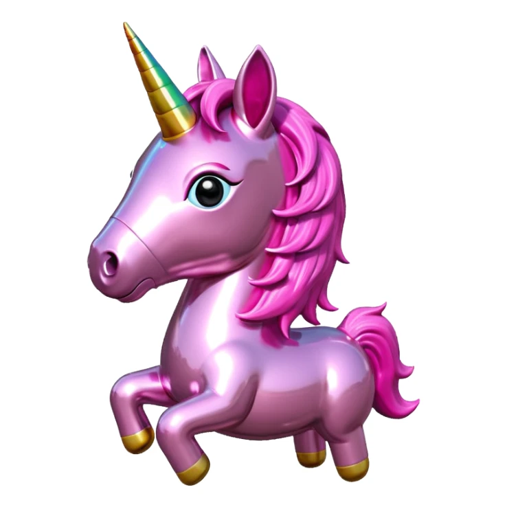   jeff koons style art pink baby unicorn pinata  sticker