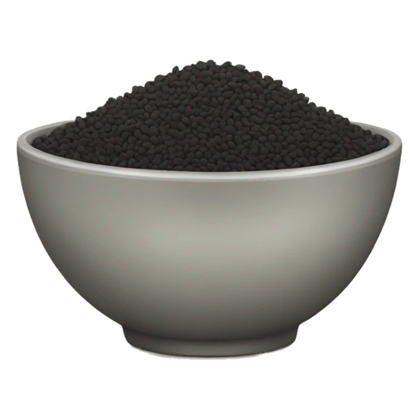 black sesame seeds in a bowl sticker