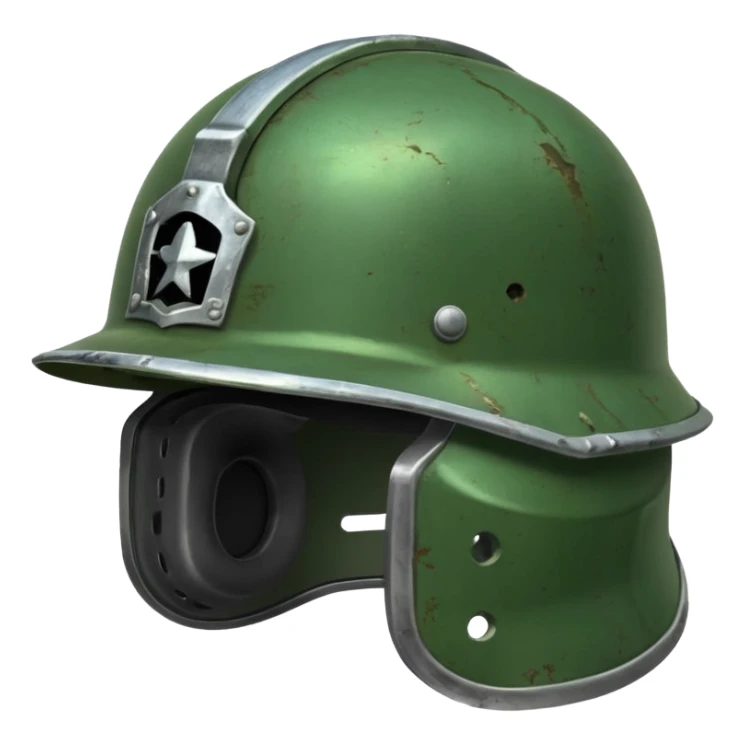 shiny green helmet world war times sticker