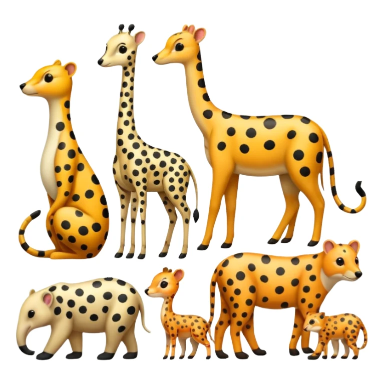 spoted animals sticker