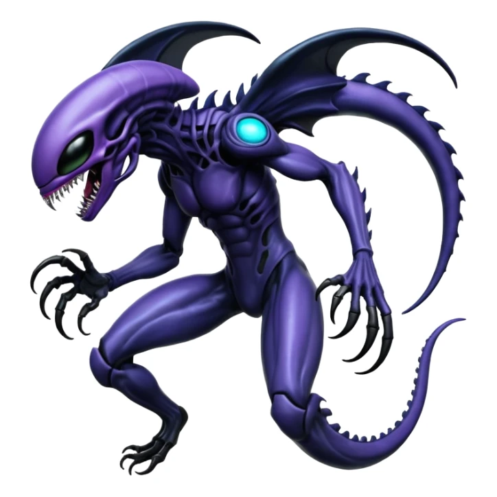 Abstract Venom-Xenomorph-Genesect-Lunala-ET-hybrid-fantasy-creature sticker