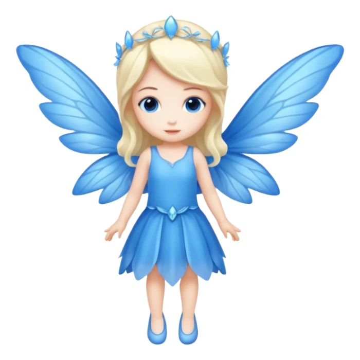 full body of little blue fairy sticker