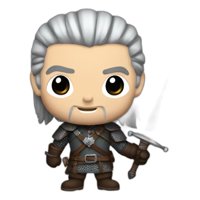 Geralt of Rivia with sword sticker