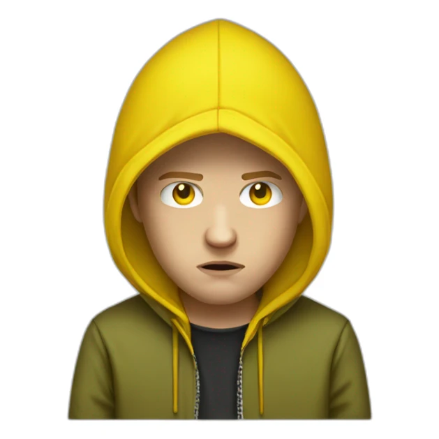 Teen Jesse Pinkman sad yellow hood sticker