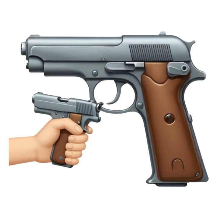 due mani messe come una pistola verso l’alto  sticker