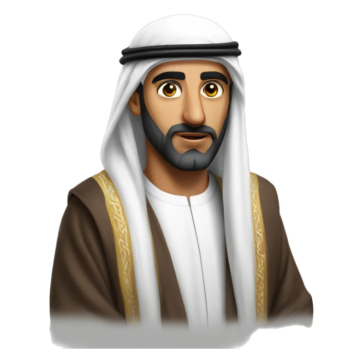 arab sheikh photorealistic serious sticker