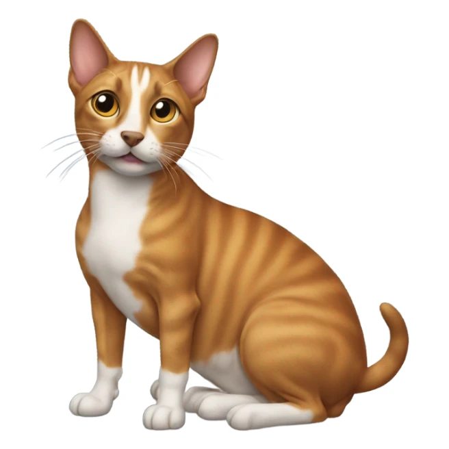Cat sitting on wiener dog sticker