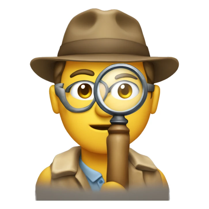 an archeologist with a magnifying glass sticker